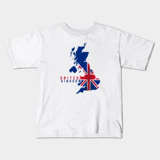 United Kingdom Map Kids T-Shirt